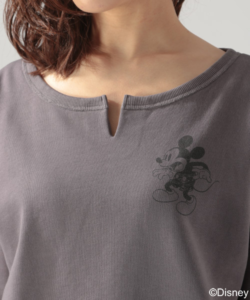 BAYFLOW(ベイフロー)の「【Disney(ディズニー)】ミッキーマウスウラケプルオーバー(Tシャツ/カットソー・レディース・ベージュ/カーキ/チャコール・SMALL/MEDIUM)」の6枚目の写真
