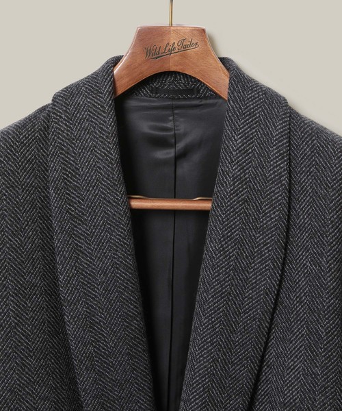 WILD LIFE TAILOR Adam et Rope'(ワイルドテーラーアダムエロペ )の「WLTヘリンボンライトコート(その他アウター・メンズ・チャコールグレー/ブラウン系その他・M)」の4枚目の写真