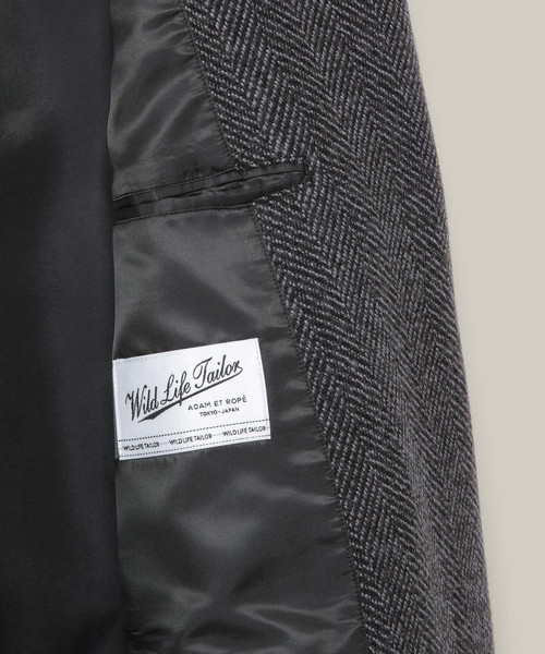 WILD LIFE TAILOR Adam et Rope'(ワイルドテーラーアダムエロペ )の「WLTヘリンボンライトコート(その他アウター・メンズ・チャコールグレー/ブラウン系その他・M)」の11枚目の写真