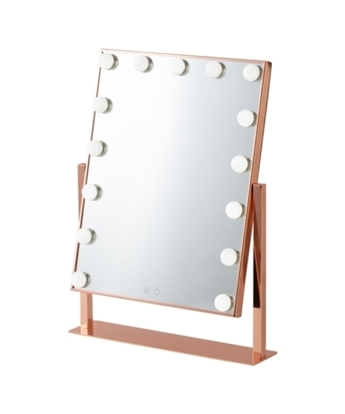 フッツェ ハリウッドミラー スクエア L ピンクゴールド Francfranc（フランフラン）の「フッツェ ハリウッドミラー スクエア L