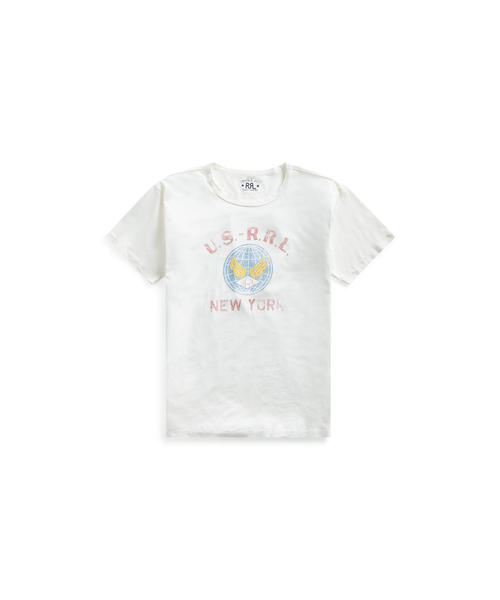 RRL(ダブル アール エル)の「コットン ジャージー グラフィック Tシャツ(Tシャツ/カットソー・メンズ・レッド/ホワイト/ブルー系9・SMALL/MEDIUM/LARGE/X-SMALL/X-LARGE/XX-LARGE)」の4枚目の写真