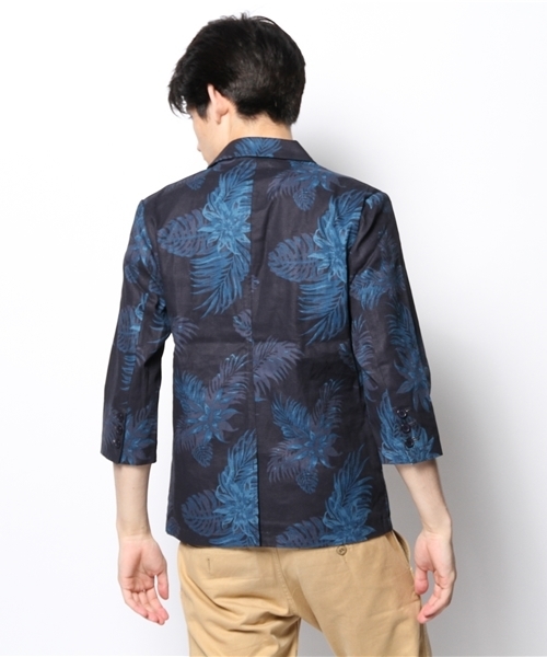 WEGO（ウィゴー）の「WEGO/フローラル7分袖テーラードジャケット（テーラードジャケット・メンズ・ワイン/ネイビー・MEDIUM/LARGE）」の6枚目の写真