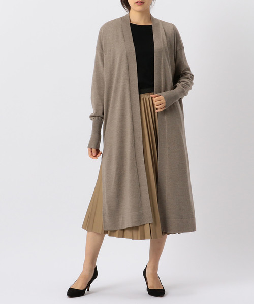 Liesse（リエス）の「ロングカーディガン（カーディガン/ボレロ・レディース・ブラック/トップグレー/モカ・FREE）」の3枚目の写真