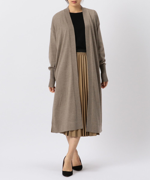 Liesse（リエス）の「ロングカーディガン（カーディガン/ボレロ・レディース・ブラック/トップグレー/モカ・FREE）」の11枚目の写真