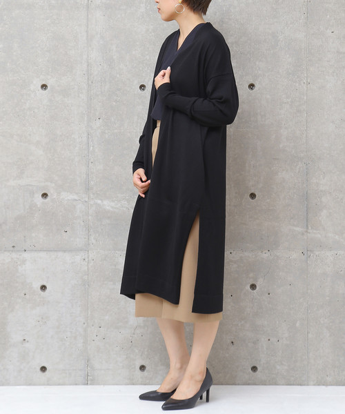 Liesse（リエス）の「ロングカーディガン（カーディガン/ボレロ・レディース・ブラック/トップグレー/モカ・FREE）」の12枚目の写真