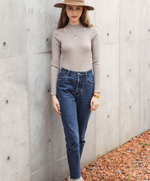 ALEXIA STAM（アリシアスタン）の「Open Shoulder Knit Bodysuit
