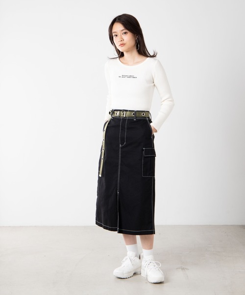 WEGO（ウィゴー）の「WEGO/ハトメナイロンベルト（ベルト・レディース・ベージュ/カーキ/ブラック・FREE）」の4枚目の写真