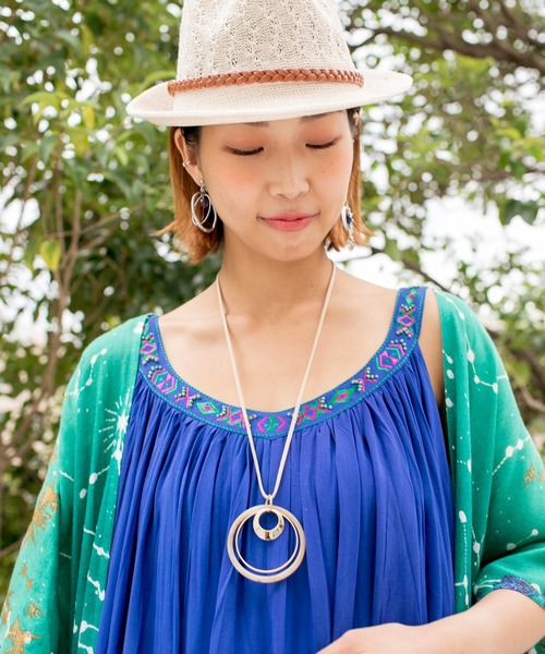 チャイハネ（チャイハネ）の「【チャイハネ】マルーナネックレス（ネックレス・レディース・ホワイト/ブラウン/ブルー・FREE）」の7枚目の写真