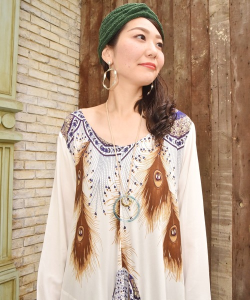 チャイハネ（チャイハネ）の「【チャイハネ】マルーナネックレス（ネックレス・レディース・ホワイト/ブラウン/ブルー・FREE）」の10枚目の写真