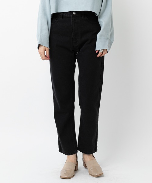 mystic（ミスティック）の「テーパードデニム（デニムパンツ・レディース・サックスブルー/ブラック/ホワイト・1/2/0）」の2枚目の写真