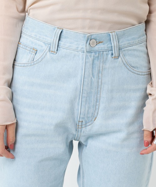 mystic（ミスティック）の「テーパードデニム（デニムパンツ・レディース・サックスブルー/ブラック/ホワイト・1/2/0）」の6枚目の写真