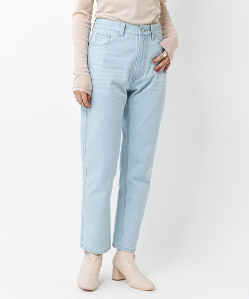 mystic（ミスティック）の「テーパードデニム（デニムパンツ・レディース・サックスブルー/ブラック/ホワイト・1/2/0）」の9枚目の写真