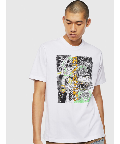 DIESEL リンゴグラフィック 半袖Tシャツ 新品 P01202_0AMAA_9XXA_H.jpg