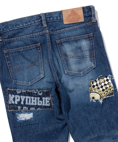 XLARGE（エクストララージ）の「SELVAGE DENIM 5 POCKET PANT（デニムパンツ・メンズ・ライトインディゴブルー・30inch/36inch/34inch/32inch）」の5枚目の写真