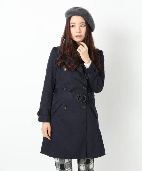 LOWRYS FARM(ローリーズファーム)の「TCツイルトレンチコート 550822(トレンチコート・レディース・ベージュ/ネイビー・LARGE/MEDIUM)」の2枚目の写真