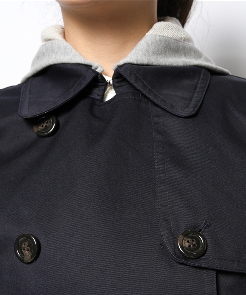 LOWRYS FARM(ローリーズファーム)の「TCツイルトレンチコート 550822(トレンチコート・レディース・ベージュ/ネイビー・LARGE/MEDIUM)」の3枚目の写真