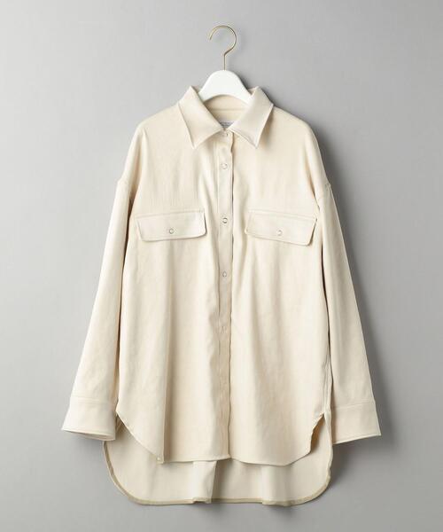 BEAUTY&YOUTH UNITED ARROWS（ビューティーアンドユースユナイテッドアローズ）の「BY スウェードライクシャツジャケット о（シャツ/ブラウス・レディース・ネイビー/ナチュラル・FREE）」の7枚目の写真