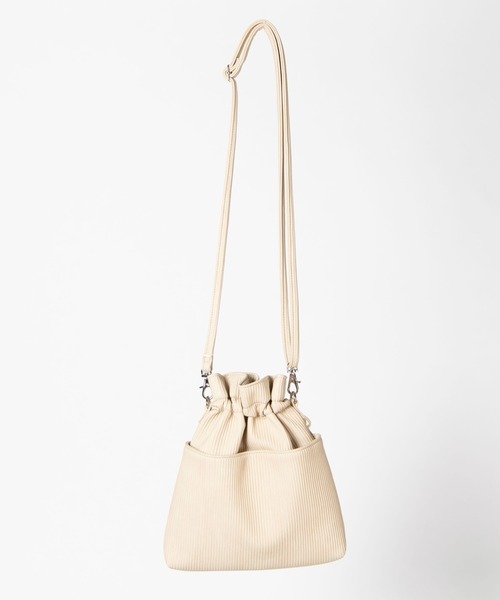 WEGO（ウィゴー）の「WEGO/2way巾着ショルダーバッグ（ショルダーバッグ・レディース・ベージュ/その他2/ブラック/その他1・FREE）」の14枚目の写真