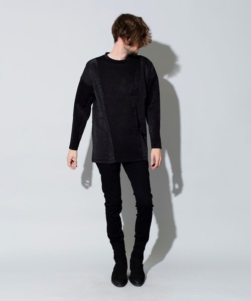 NO ID.（ノーアイディ）の「ボンディングスウェット切替C/N-BIGプルオーバー（ニット/セーター・メンズ・カーキ/ベージュ/ネイビー/ブラック・ONE SIZE）」の14枚目の写真