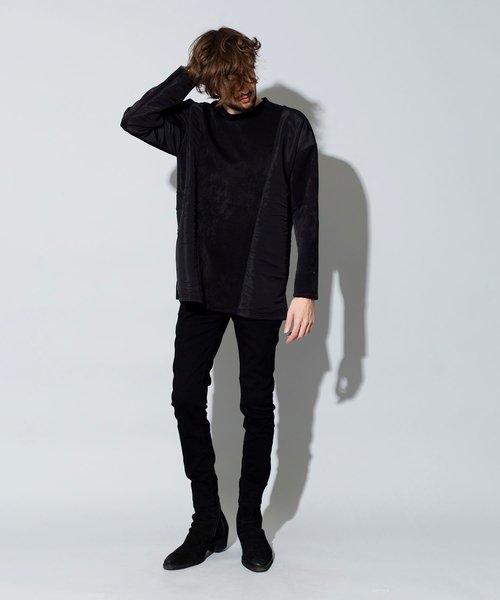 NO ID.（ノーアイディ）の「ボンディングスウェット切替C/N-BIGプルオーバー（ニット/セーター・メンズ・カーキ/ベージュ/ネイビー/ブラック・ONE SIZE）」の17枚目の写真