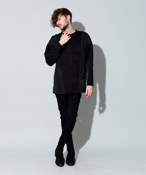 NO ID.（ノーアイディ）の「ボンディングスウェット切替C/N-BIGプルオーバー（ニット/セーター・メンズ・カーキ/ベージュ/ネイビー/ブラック・ONE SIZE）」の22枚目の写真