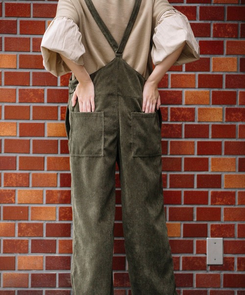 Munich（ミューニック）の「コーデュロイ　サロペット（サロペット/オーバーオール・レディース・ブラック/カーキ/キャメル・S/M）」の10枚目の写真