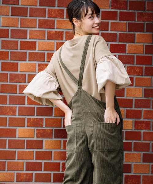 Munich（ミューニック）の「コーデュロイ　サロペット（サロペット/オーバーオール・レディース・ブラック/カーキ/キャメル・S/M）」の12枚目の写真