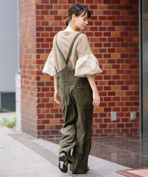 Munich（ミューニック）の「コーデュロイ　サロペット（サロペット/オーバーオール・レディース・ブラック/カーキ/キャメル・S/M）」の14枚目の写真