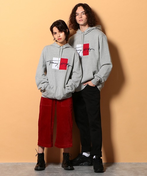  トミー★送料込★シグネチャーロゴフーディ トミー ヒルフィガー TOMMY HILFIGER シグネチャーロゴパーカー