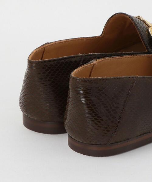 CAMINANDO（カミナンド）の「【別注】＜CAMINANDO＞スクエアトゥ レザーエンボスビットローファー -2WAY- ◆（ローファー・レディース・ダークブラウン・6/8/7/9）」の4枚目の写真