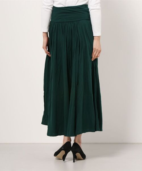 three dots(スリードッツ)の「ジャージーコレット ロングスカート(スカート・レディース・レッド系その他/グレー系その他/グリーン系その他・SMALL/MEDIUM/X-SMALL)」の10枚目の写真