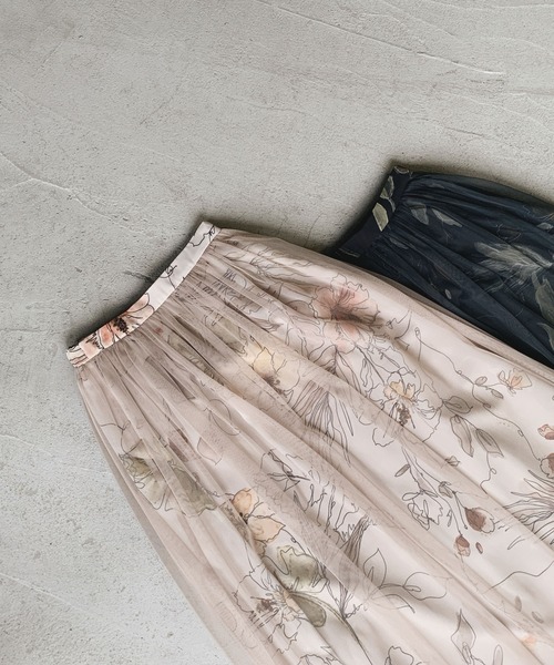 LA BELLE ETUDE（ラベルエチュード）の「オリジナルヴィンテージフラワーチュールドッキングスカート（スカート・レディース・ホワイト/ブラック・FREE）」の20枚目の写真