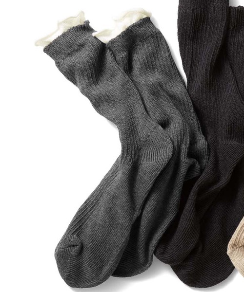 きれいめ服にも似合う シルク５本指 ゆったりコットンソックス重ねばきセット ソックス 靴下 Iedit イディット のファッション通販 Zozotown
