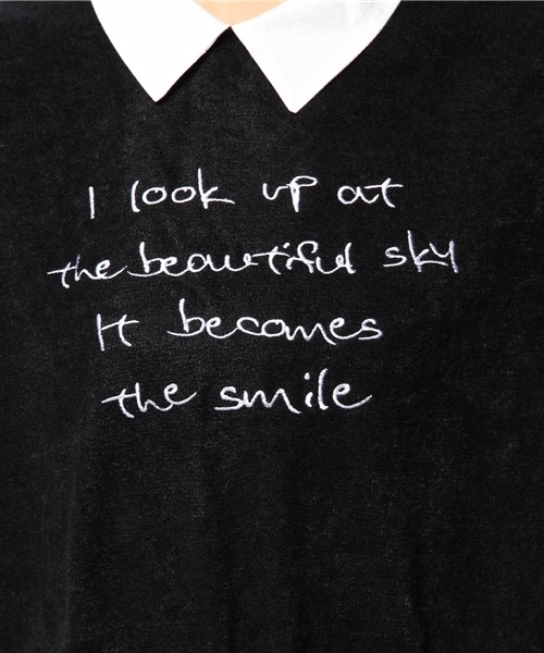 WEGO(ウィゴー)の「WEGO/襟付きロゴニットソー(Tシャツ/カットソー・レディース・オフホワイト/ブラック/杢グレー・FREE)」の10枚目の写真