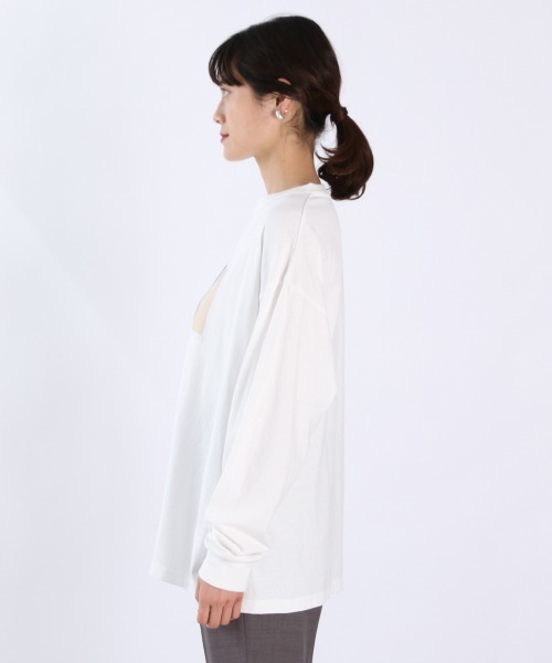 LOWRYS FARM（ローリーズファーム）の「フォトプリントＴＥＥＬＳ　931840（Tシャツ/カットソー・レディース・チャコールグレー/イエロー/アイボリー・FREE）」の11枚目の写真