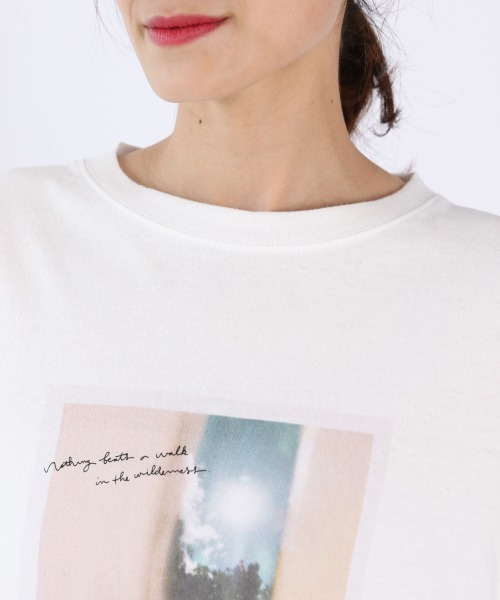 LOWRYS FARM（ローリーズファーム）の「フォトプリントＴＥＥＬＳ　931840（Tシャツ/カットソー・レディース・チャコールグレー/イエロー/アイボリー・FREE）」の13枚目の写真