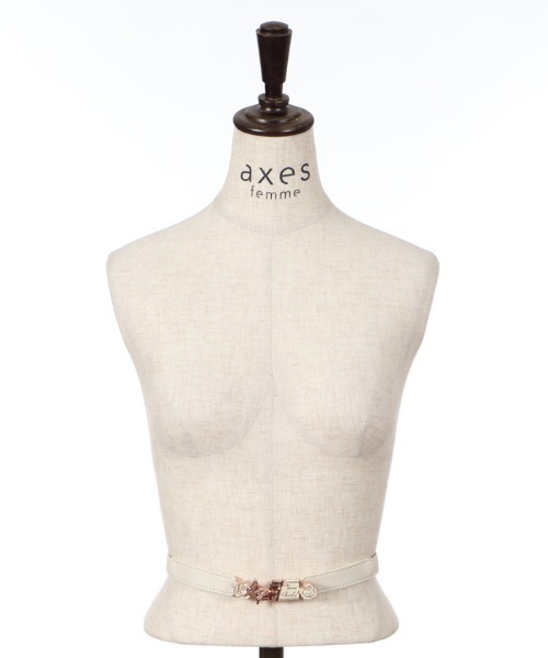 axes femme（アクシーズファム）の「ローズ・オ・ショコラ細ベルト（ベルト・レディース・キナリ/ブラウン・MEDIUM）」の12枚目の写真