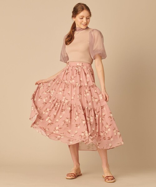 TOCCA(トッカ)の「【Emily×TOCCA LAVENDER】Lemmon Print スカート(スカート・レディース・イエロー系5/ローズ系5・0/4)」の10枚目の写真
