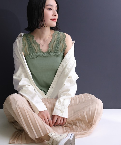 osharewalker（オシャレウォーカー）の「【廃盤】『風合いリネン混シンプルシャツ』（シャツ/ブラウス・メンズ・ネイビー/オフホワイト/カーキ・3/1/2）」の6枚目の写真