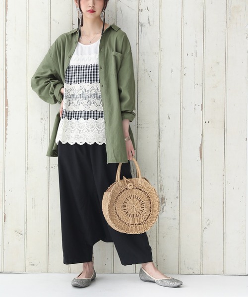 osharewalker（オシャレウォーカー）の「【廃盤】『風合いリネン混シンプルシャツ』（シャツ/ブラウス・メンズ・ネイビー/オフホワイト/カーキ・3/1/2）」の11枚目の写真