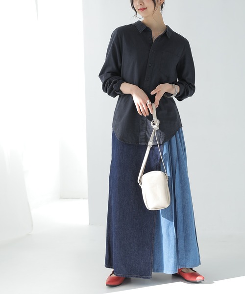 osharewalker（オシャレウォーカー）の「【廃盤】『風合いリネン混シンプルシャツ』（シャツ/ブラウス・メンズ・ネイビー/オフホワイト/カーキ・3/1/2）」の20枚目の写真