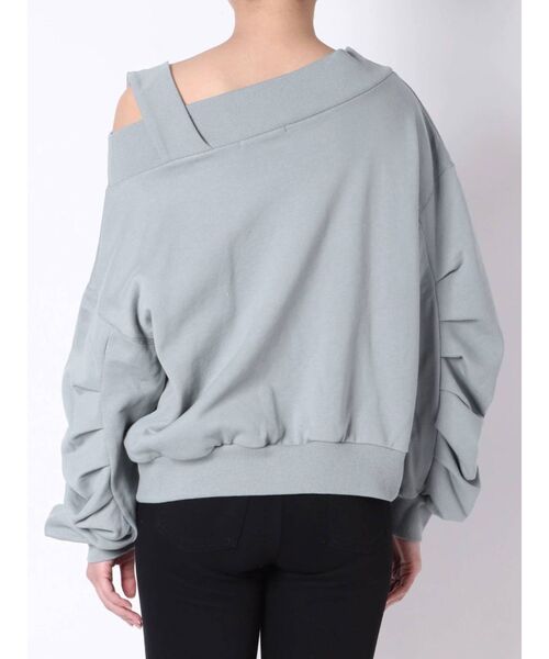 EMODA（エモダ）の「オープンショルダールーズプルオーバー（スウェット・レディース・ライトブルー/ブラック/グレー/イエロー・FREE）」の21枚目の写真