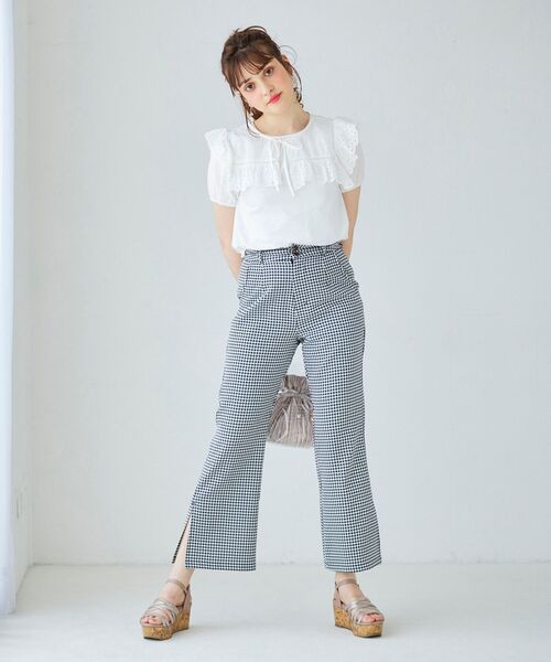 MAJESTIC LEGON（マジェスティックレゴン）の「フレンチスリムパンツ（その他パンツ・レディース・ベージュ/ブラック系その他/グリーン系その他・SMALL/MEDIUM）」の17枚目の写真