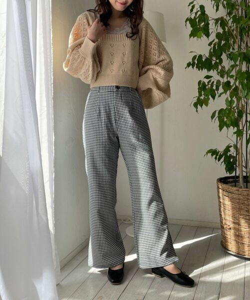 MAJESTIC LEGON（マジェスティックレゴン）の「フレンチスリムパンツ（その他パンツ・レディース・ベージュ/ブラック系その他/グリーン系その他・SMALL/MEDIUM）」の4枚目の写真