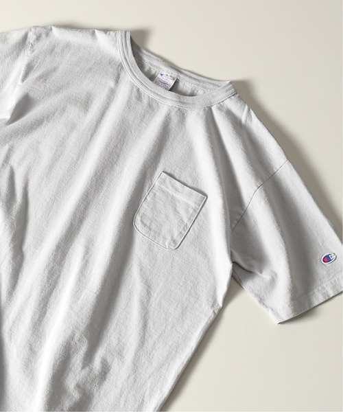 Champion(チャンピオン)の「【CHAMPION×JORNAL STANDARD】別注 T-1011 ポケットTシャツ / 無地T/ロゴワッペン(Tシャツ/カットソー・メンズ・グレー系その他/グレー/ホワイト/ベージュ/オレンジ/パープル/ブルー/ブラック/ブラウン・MEDIUM/X-LARGE/LARGE)」の3枚目の写真