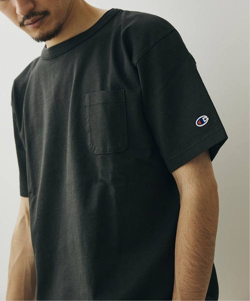 Champion(チャンピオン)の「【CHAMPION×JORNAL STANDARD】別注 T-1011 ポケットTシャツ / 無地T/ロゴワッペン(Tシャツ/カットソー・メンズ・グレー系その他/グレー/ホワイト/ベージュ/オレンジ/パープル/ブルー/ブラック/ブラウン・MEDIUM/X-LARGE/LARGE)」の12枚目の写真
