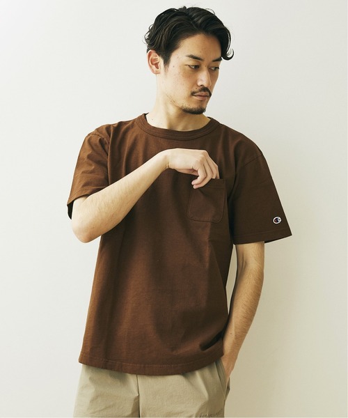 Champion(チャンピオン)の「【CHAMPION×JORNAL STANDARD】別注 T-1011 ポケットTシャツ / 無地T/ロゴワッペン(Tシャツ/カットソー・メンズ・グレー系その他/グレー/ホワイト/ベージュ/オレンジ/パープル/ブルー/ブラック/ブラウン・MEDIUM/X-LARGE/LARGE)」の13枚目の写真