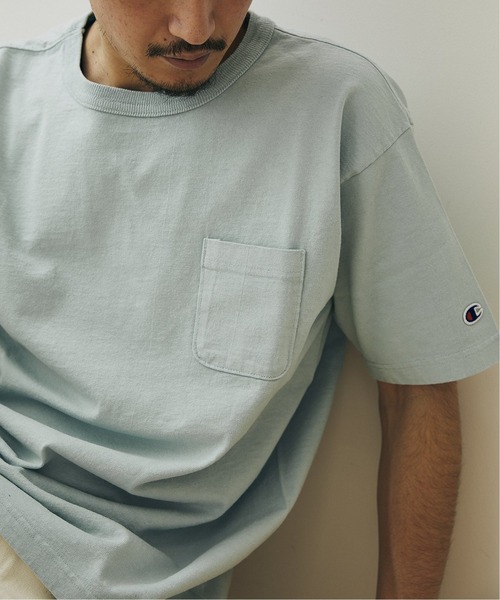 Champion(チャンピオン)の「【CHAMPION×JORNAL STANDARD】別注 T-1011 ポケットTシャツ / 無地T/ロゴワッペン(Tシャツ/カットソー・メンズ・グレー系その他/グレー/ホワイト/ベージュ/オレンジ/パープル/ブルー/ブラック/ブラウン・MEDIUM/X-LARGE/LARGE)」の15枚目の写真