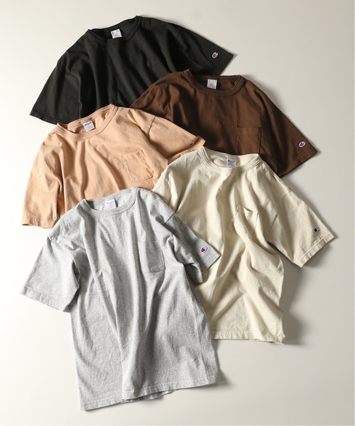 Champion(チャンピオン)の「【CHAMPION×JORNAL STANDARD】別注 T-1011 ポケットTシャツ / 無地T/ロゴワッペン(Tシャツ/カットソー・メンズ・グレー系その他/グレー/ホワイト/ベージュ/オレンジ/パープル/ブルー/ブラック/ブラウン・MEDIUM/X-LARGE/LARGE)」の10枚目の写真
