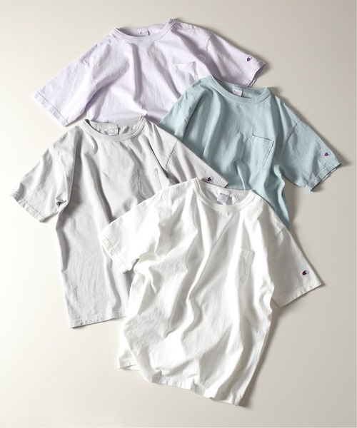 Champion(チャンピオン)の「【CHAMPION×JORNAL STANDARD】別注 T-1011 ポケットTシャツ / 無地T/ロゴワッペン(Tシャツ/カットソー・メンズ・グレー系その他/グレー/ホワイト/ベージュ/オレンジ/パープル/ブルー/ブラック/ブラウン・MEDIUM/X-LARGE/LARGE)」の11枚目の写真